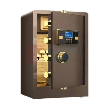 臻远 全钢实心保险柜办公防盗保险箱 ZY-NW-BXGS-35 电子款 高60cm (咖色) (默认发顺丰)