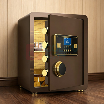 臻远 电子密码保管箱保险柜 ZY5062322 36*30*40cm (咖色) 12KG 默认发顺丰