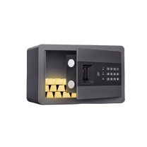 得力 deli 电子密码保管箱小型入墙入柜保密柜全钢防盗 可固定安装 纯平面板不突兀 20cm (曜黑)