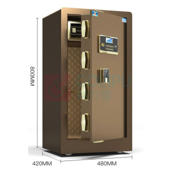 虎牌 TIGER 电子密码保管箱 BGX-A1/D-80BL 外H800*W480*420mm 内H520*W450*D330mm (睿智黑/咖啡色) 45KG