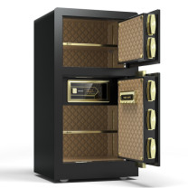 虎牌 TIGER 电子密码保管箱 BGX-M/D-100BLS 外H1000*W500*D450mm 内上H320*W470*D370mm 内下H380*W470*D370mm (睿智黑/咖啡色) 58KG