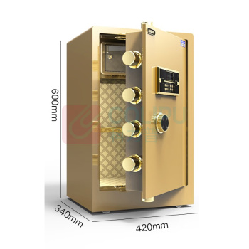 双宝塔 全钢防盗机械保管箱保密柜 电子密码60cm 600*420*340 (土豪金)