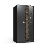 虎牌 保险柜家用办公大型型指纹密码保险箱全钢防盗可入墙对开门保密保管柜 博瑞系列 180cm (钢琴黑)