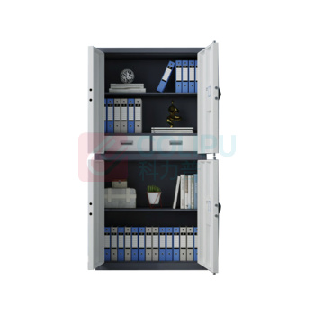 企诺 通双节保密柜文件柜铁皮柜员工柜办公柜 QNGCFO-02GBGW 900*420*1850mm (灰框白门)