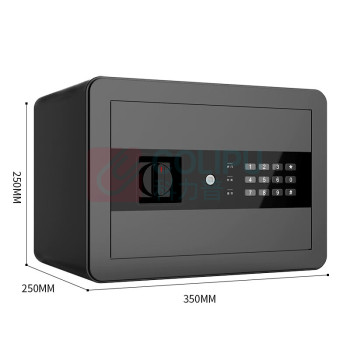 得力 deli 家用小型密码保险箱保管箱 27209 H250*W350*D250mm (黑色)