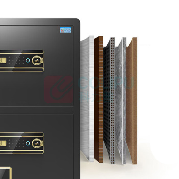 虎牌 TIGER 指纹密码双门保险柜 博瑞150 外H1500*W600*D560mm 内上H550*W570*D470mm 内下H620*W570*D470mm (钢琴黑) 115±2KG