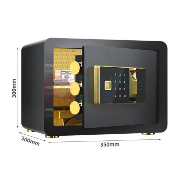 臻远 全钢实心保险柜指纹款 ZY-NW-BXGS-13 外W350*D300*H300mm内W340*D220*H290mm (黑色) 14KG