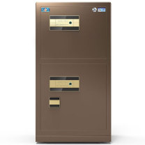 虎牌 TIGER 指纹密码保险箱 尊虎100指纹双门 外H1000*W540*D500mm内上410*525*410mm 内下300*525*410mm (咖) 150±2kg