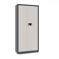 国保 GUUB 整体双门无抽指纹锁保密柜 Z168-V20 H1900*W900*D430mm (米白色+藏蓝色) 偏远地区运费另议