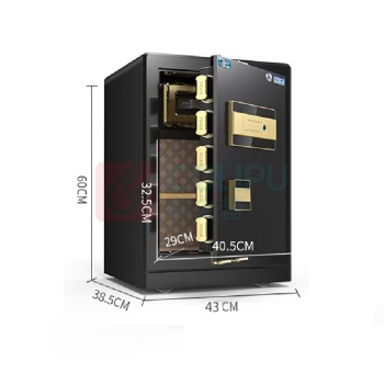 虎牌 TIGER 小型国标认证保险箱指纹密码wifi 尊虎60WIFI 580*420*385mm (商务黑)