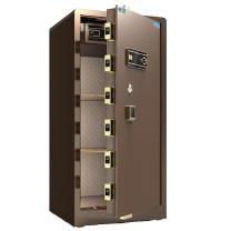 虎牌 TIGER 家用办公大型指纹密码保管柜全钢防盗可入墙财务专用保险箱 博瑞120单门 600*560*1200mm (咖啡金)