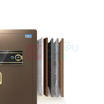虎牌 TIGER 家用办公大型指纹密码保管柜全钢防盗可入墙财务专用保险箱 博瑞120单门 600*560*1200mm (咖啡金)
