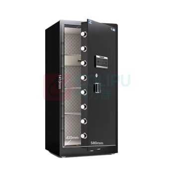 虎牌 TIGER 指纹密保险箱办公防盗防搬走保险柜 金典pro150 外部尺寸:H1500*W600*D500mm (黑色)