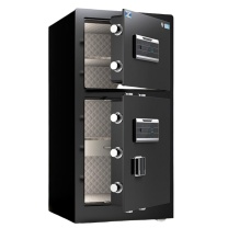 虎牌 TIGER 保险柜(指纹+密码+钥匙复合锁 2门) 金典Pro80双节黑指纹 A10 480*450*800mm (黑色)
