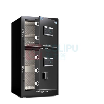 虎牌 TIGER 保险柜 wifi+指纹+密码+钥匙复合锁 2门 金典Pro80双节黑wifi A10 480*450*800mm (黑色)