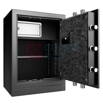 得力 deli 电子密码保管箱 3654A 办公家用防盗保险柜保管箱H595(银灰) 