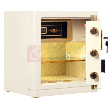 甬康达 指纹保险柜 FDG-A10/D-45ZW-MB 外H450*W420*D350mm (米白色) 45KG (不含安装)
