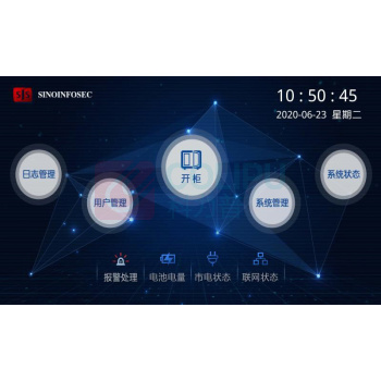 中安网脉 指纹保密柜 ZFH-2-1A型 桌附式保密柜(750*400*600)