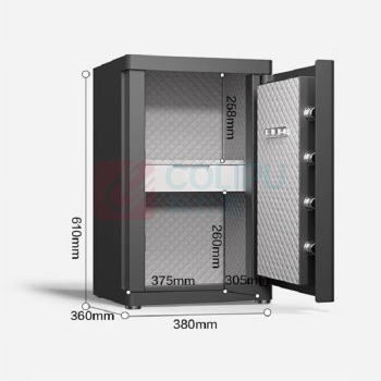 得力 deli 指纹密码(WiFi) 保管箱 4113-W 380*360*H610mm (黑色)