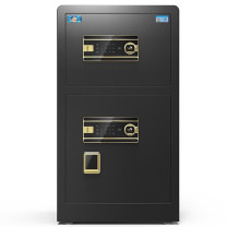 虎牌 TIGER 小型双门指纹密码WIFI保险箱全钢防盗可入墙保管柜 博瑞80双门wifi 800*480*420mm (钢琴黑)