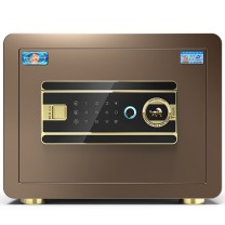 虎牌 TIGER 小型指纹密码WiFi保险箱全钢防盗可嵌入衣柜保密保管柜 博瑞25wifi 外观尺寸:25*35*25cm 内部尺寸:23*32*20cm (咖啡金)