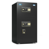 虎牌 TIGER 指纹密码保管箱 BGX-M/D-80BLS 外H800*W480*D420mm 内上H280*W450*D330mm 内下H240*W450*D330mm (睿智黑/咖啡色) 48KG
