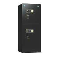 虎牌 TIGER 指纹密码保管箱 BGX-M/D-150BLS 外H1500*W600*D560mm 内上H620*W570*D470mm 内下H550*W570*D470mm (睿智黑/咖啡色) 110KG