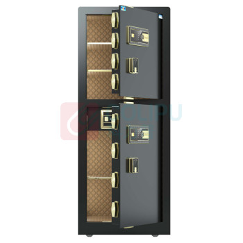 虎牌 TIGER 指纹密码保管箱 BGX-M/D-150BLS 外H1500*W600*D560mm 内上H620*W570*D470mm 内下H550*W570*D470mm (睿智黑/咖啡色) 110KG