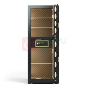 虎牌 TIGER 指纹密码保管箱 BGX-M/D-150BLS 外H1500*W600*D560mm 内上H620*W570*D470mm 内下H550*W570*D470mm (睿智黑/咖啡色) 110KG