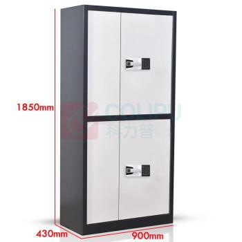 佐盛 双通节保密柜 430mm*900mm*1850mm 双通节套色保密文件柜 (灰白)