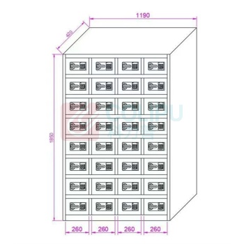 正大 办公储存独立密码文件柜 32格