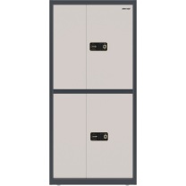 高保 指纹密码通双节带抽 保密柜 G208-GV3 1900*900*430mm (米白色+藏蓝色)