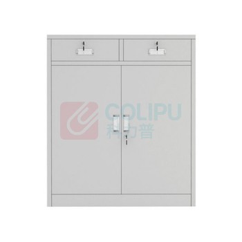 企诺 钢制 二斗下节文件柜 QNGa18A1-04PA1(GZG-13) W850*D390*H950mm (白色/黑色)