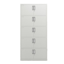 臻远 通体五节资料柜文件柜 ZY-KLP-G068 W850*D390*H1800mm (灰白色)