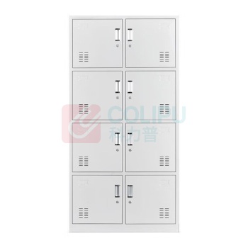 东业家具 八门更衣柜员工柜储物柜带锁铁皮柜更衣室衣柜浴室寄存包柜宿舍(单位:组) 八门更衣柜