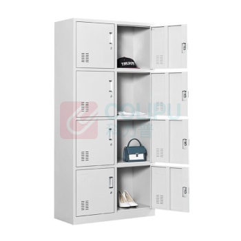 东业家具 八门更衣柜员工柜储物柜带锁铁皮柜更衣室衣柜浴室寄存包柜宿舍(单位:组) 八门更衣柜