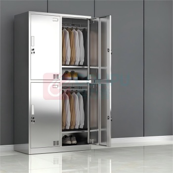 东业家具 四门更衣柜 储物柜 900*420*1800mm±5mm 不锈钢