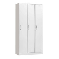 东业家具 更衣柜宿舍柜储物柜铁皮柜存包柜加厚三门更衣柜 DY-G01 1850*1150*420mm