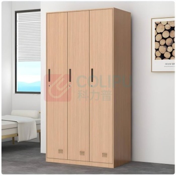 洛克菲勒 员工更衣柜铁皮柜 100042590989 三门衣柜 (木色)