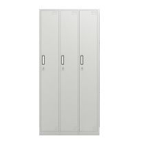 臻远 钢制 三门更衣柜 储物柜 ZY-KLP-G076 W900*D420*H1800mm (灰白色)