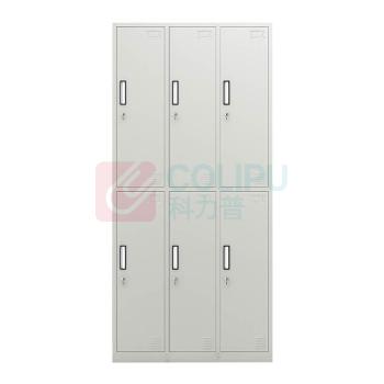 臻远 钢制 六门更衣柜 储物柜 ZY-KLP-G079 W900*D420*H1800mm (灰白色)