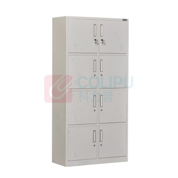 臻远 钢制 八门更衣柜 储物柜 ZY-KLP-G080 W850*D390*H1800mm (灰白色)