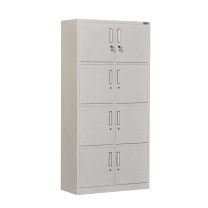 臻远 钢制 八门更衣柜 储物柜 ZY-KLP-G080 W850*D390*H1800mm (灰白色)
