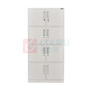 臻远 钢制 八门更衣柜 储物柜 ZY-KLP-G080 W850*D390*H1800mm (灰白色)