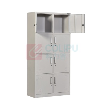 臻远 钢制 八门更衣柜 储物柜 ZY-KLP-G080 W850*D390*H1800mm (灰白色)