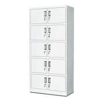 臻远 钢制 十门更衣柜 储物柜 ZY-KLP-G082 W850*D390*H1800mm (灰白色)