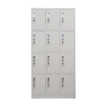 企诺 钢制 十二门更衣柜 储物柜 QNGb12A1-05PA W900*D350*H1800mm (灰白色)