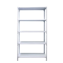 安赛瑞 仓储轻型货架 90×50×180 5层 60kg/层 角钢货架 库房货架 26206 (白色)