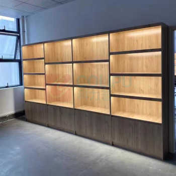 皇埔 烟柜展示柜背柜烟酒柜红酒柜实木货架白酒展柜烟酒茶叶展示架烟柜 背柜 100*30高220