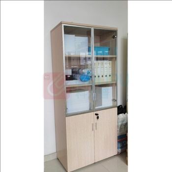 军成富康 木制文件柜 木制书柜 900*400*2000mm (白橡木)